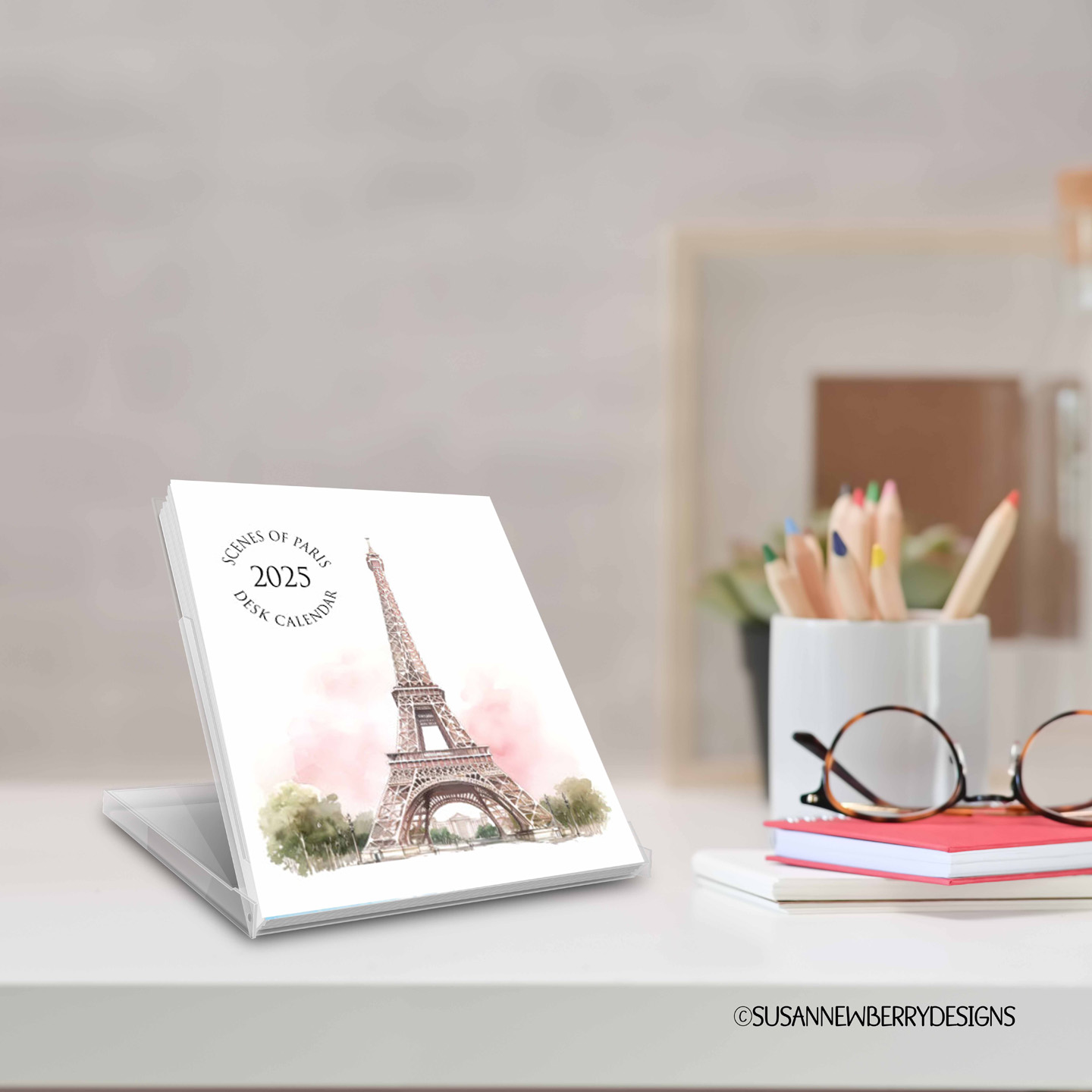 2025 Scenes of Paris Desk Calendar